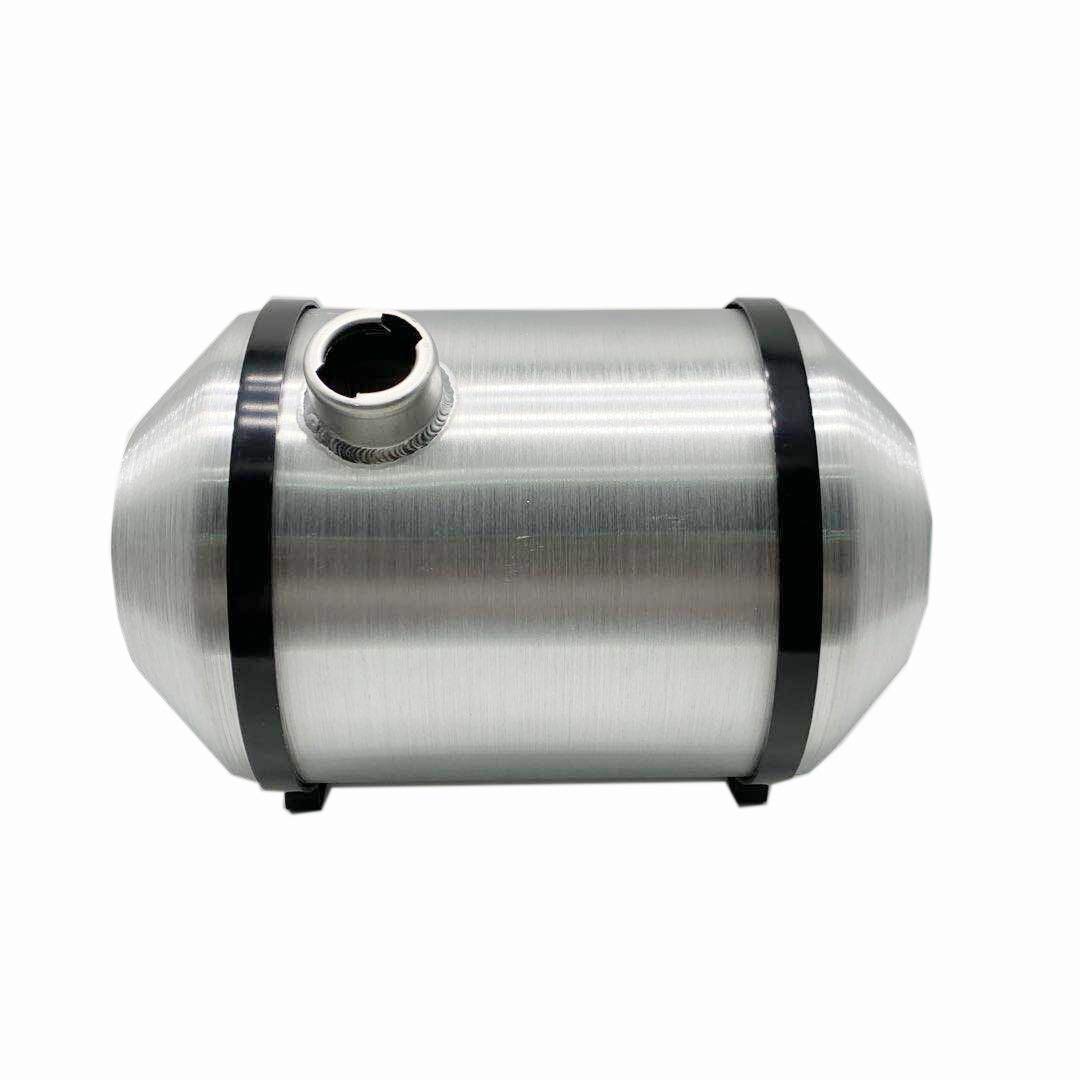 (Incomplete)JSD 10\" x16\" 5 Galllons Spun Aluminum Gas Tank / Round Fuel Tank 3/8\" NPT Outlet End Fill