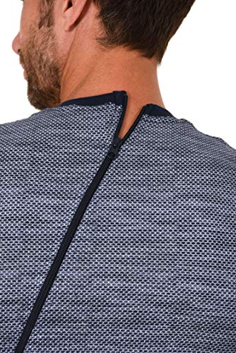 Men's Alzheimer's Clothing Nursing Jumpsuit Pajama Long Sleeve with Zipper at Back and Leg3