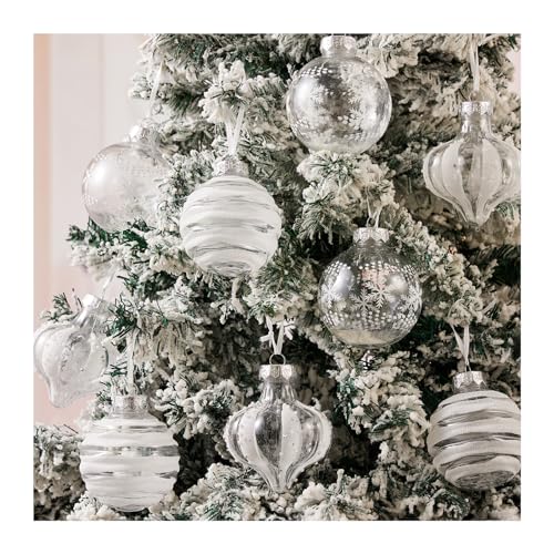 Weihnachtsschmuck-Set, 9 Stück, transparent, bruchsicher,...