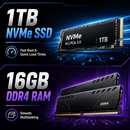 Image of Gaming PC Desktop - Ryzen 7 5800X up to 4.7GHz, RTX 5050 8GB GDDR6,
