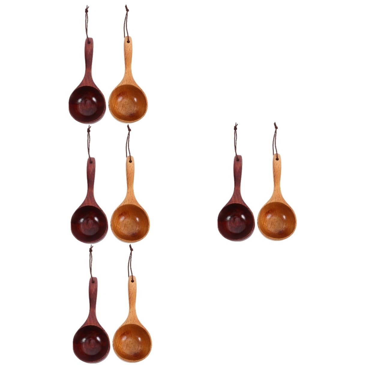 MAGICLULU 8 Piezas Cuchara De Arroz Japonesa Cucharón De Baño Cucharón De Riego Cucharón Para Servir Sopa Cucharón De Avena Cucharón De Sopa Cucharón Cuchara De Sal De Baño De Madera
