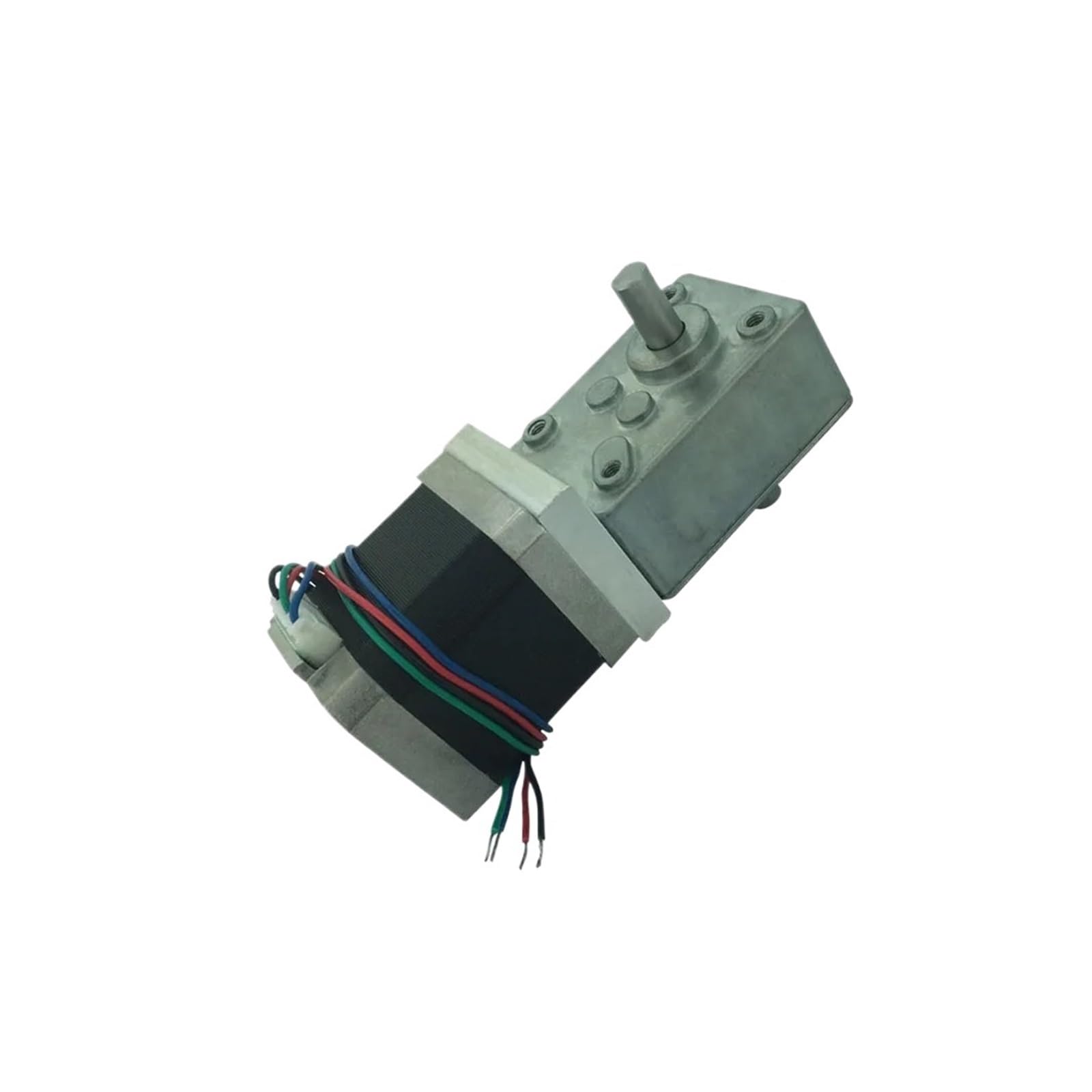 Motor de reducción de velocidad de gusano Motor de CC de 12 V A58SW-42BYS, motorreductor de tornillo sin fin, motor reductor de 24 V, doble eje de salida, alto par, sincronizable, autoblocante(Ratio 1