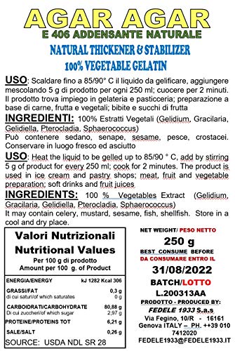 AGAR AGAR gelatine 100% plantaardig 250 g - Afbeelding 3