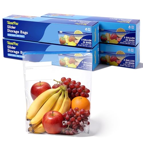 Slider Storage Bags 2 Gallon 88 Count BPA Free...