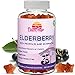 Elderberry Gummies (200 mg) for Kids and Adults Plus Vitamin C, Propolis, Echinacea. Kosher and Halal - Sambucus Black Elder Immune Support Supplement | Raspberry Flavor. 60 Count