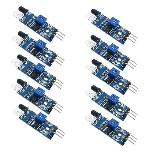 Módulo de sensor de prevención de obstáculos infrarrojos IR para Arduino Smart Car Robot 3-Wire Reflectante Fotoeléctrico para Arduino Smart Car Robot 10PCS