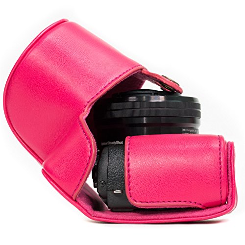 Megagear "Ever Ready" Protective Leather Camera Case, Bag For Sony Alpha A5000, Sony A5100 With 16-50Mm Oss Lens (Light Pink) #TOP2