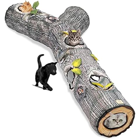 Katzentunnel Katzenspielzeug, 7-Wege Faltbar Tunnel für Katzen, Hundetunnel, Katzenspielzeug Interaktives Labyrinthhaus für Katze, Kaninchen, Welpen, Frettchen Cover