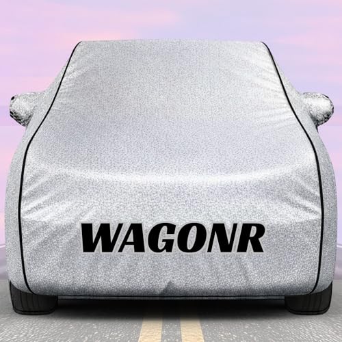 Image of Kings of Cover New Silver 100% Waterproof Wagon R Car Cover | Polyester Car Body Cover for Rain & Sun | UV Protection, Dustproof, Scratch Resistant, Windproof, Heat Resistant, Custom Fit