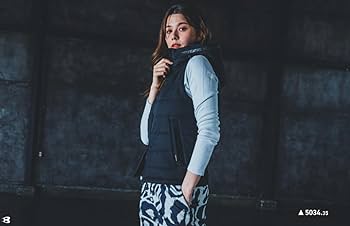 BEEDEN ベストフーディー　ブラック サイズ 〕 マイクロナイロン フェザーヤーン2wayニットベスト