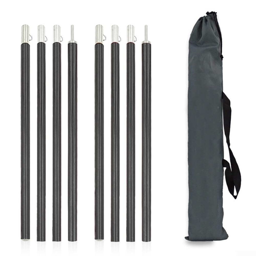Pali Tenda 2m Alluminio 6061 Leggeri 2 Pali Tenda 2m Alluminio | Lega 6061, anti-, durevoli, 2 , ideali per uso prolungato(Red)
