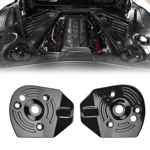 BILLFARO Gloss Black Rear Strut Tower Covers,ABS Plastic Shock Absorbing Tower Cover Engine Bay Shock Protection Panel Cover Trim for Corvette C8 Stingray Z51 2020+ for C8 Z06/E-ray 2023+