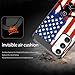 CasesOnDeck Case Compatible with [Samsung Galaxy A35 5G / A35 Case] Slim TPU Carbon Fiber Accent Scratch and Drop Protector USA Sporst Flag Theme -Snowboarding