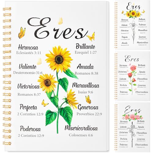 Carnet chrétien à spirale pour femme parfait pour l'étude biblique et le journal de prière