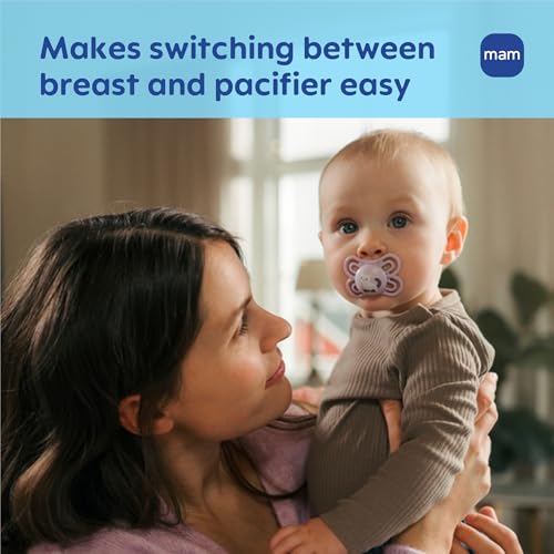 Image of MAM Perfect Baby Premium Pacifier 0-6 Months, Extra Thin Nipple, 2 Pack
