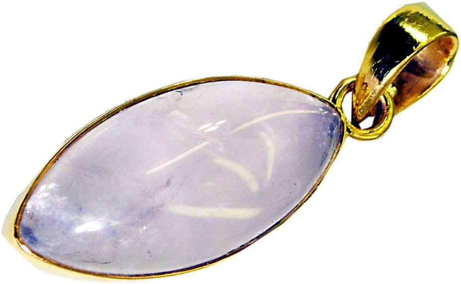 Rose Quartz Jewelry Gifts for Women Gold Plated Pendants Necklace Indian Handmade Locket
