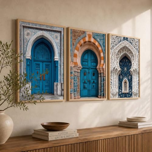 Image of kotart Contemporary Traditional Indian Wall Art Painting for Living Room | Paintings Frame For Home Decoration | Framed Wall Painting for Home Room Bedroom Office Decor Set of 3