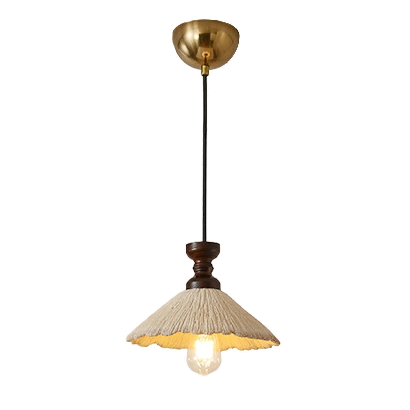 Jadssox Nowoczesna betonowa wisząca lampa sufitowa z jasnego drewna