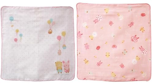 モンスイユ アナノカフェ AC. ベビー ガーゼハンカチ 2枚組 ピンク 55159