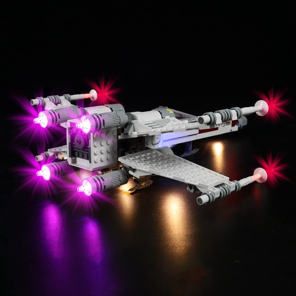 LED Light Kit for Lego 75301 Luke Skywalker's X-Wing Fighter, USB Connecting Lighting Set Compatible with Lego 75301(Lights Only, No Lego Models) (Classic)
