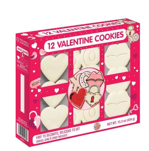 Create a Treat Valentines Cookie Kit Large Party Size 12