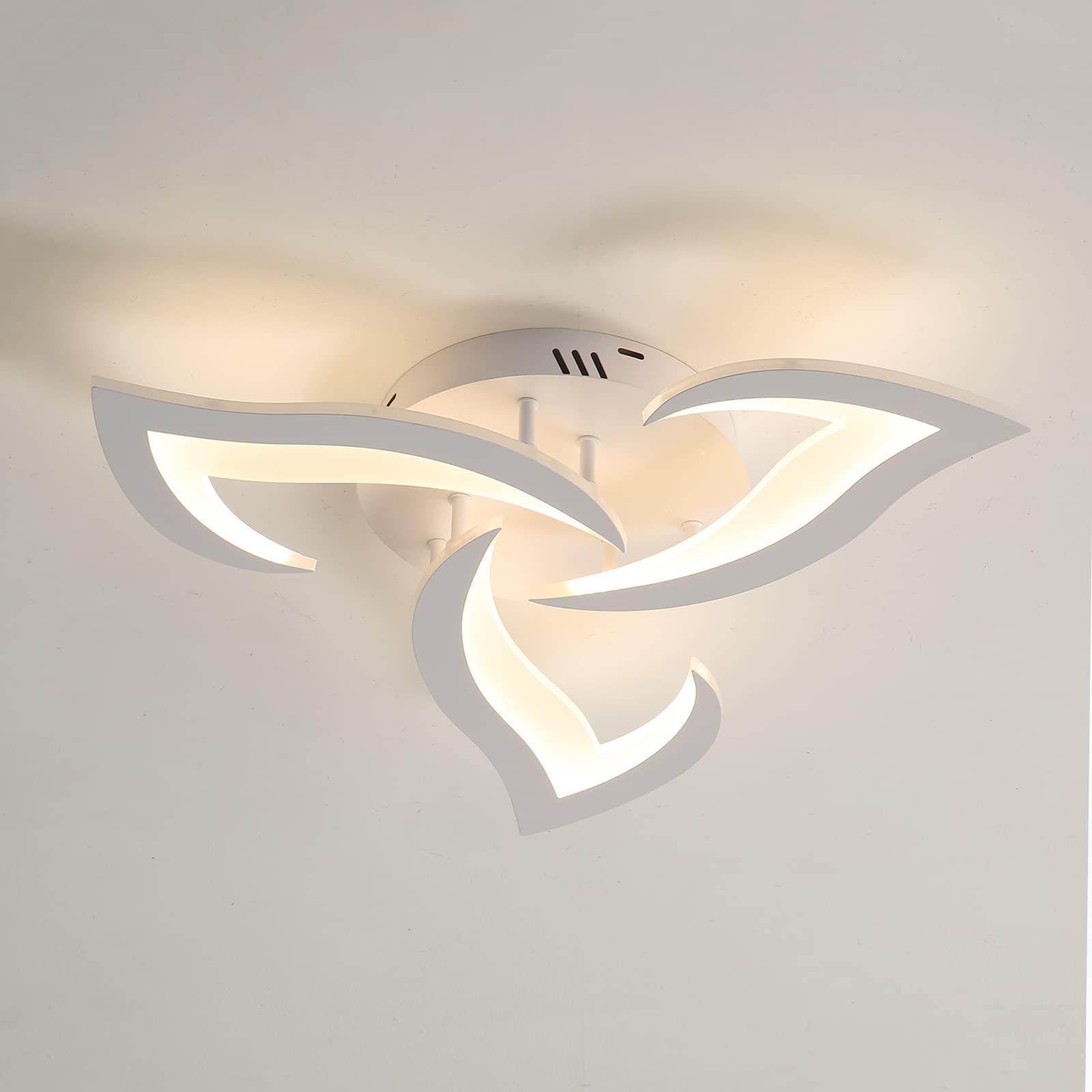 Plafoniera Led Moderno, 36W 3500LM Lampada da Soffitto in Acrilico, Bianco Lampadario Led Soffitto Forma Di Petalo per Camera da Letto, Cucina, Studio, Soggiorno, Luce Bianca Calda 3000K