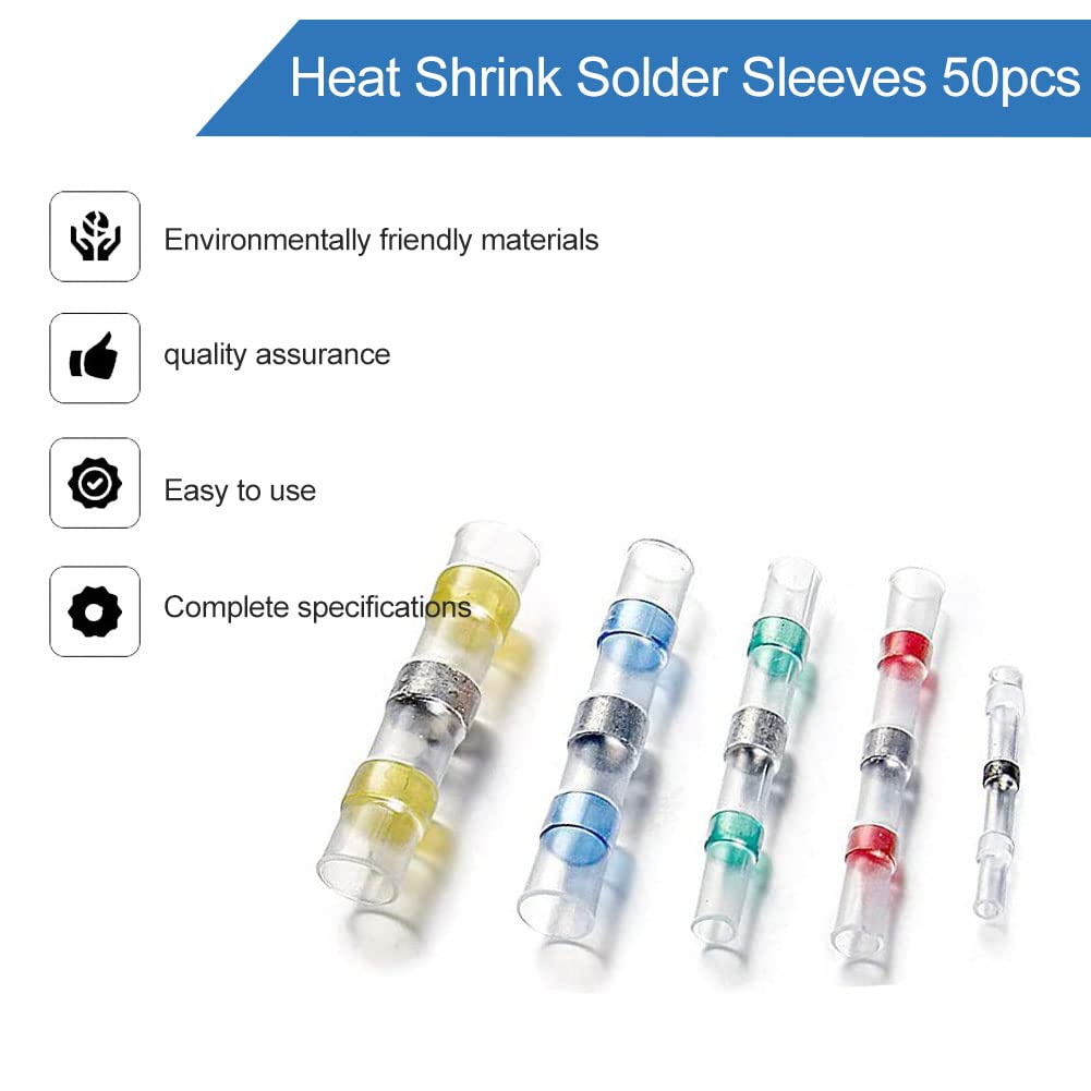 Omabeta Borne thermorétractable Assortiment de connecteurs auto cosses
