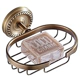  CASEWIND Seifenkorb Seifenhalter alle Messing mit Vintage Retro Stil zum Bohren Wandhalterung Haltbar Günstig Funktion für Badezimmer