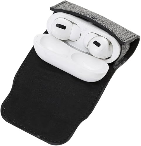 HARDISTON Apple AirPods Pro de cuero genuino hecho a mano, funda suave con clip para llavero, compatible con cargadores inalámbricos, compatible con