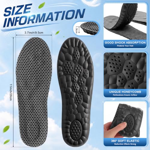 Image of Unittype 15 Pairs 4d Cloud-Soft Comfort for Men Memory Foam Cushion Insoles Breathable Massage Shoe Inserts with Arch Support for Anti-Fatigue Shock Absorption Relieve Foot Pain (us M 7-11)