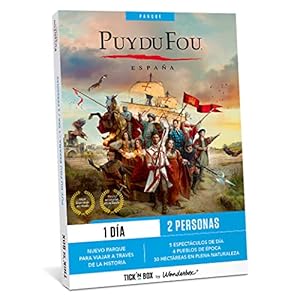 Tick&Box – Caja Regalo – PUY du FOU España – Entrada de 1 Día para 2 Personas – Ven y viaja a través de la Historia – Regalos es para Mujer y Hombre – Válido Durante 2 años
