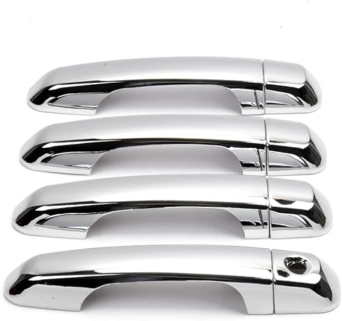 Dreamseek Cubierta de manija de puerta para Toyota Land Cruiser Prado J150 J200 LC200 Lexus GX460 2010-2022 moldura cromada cubierta protectora de