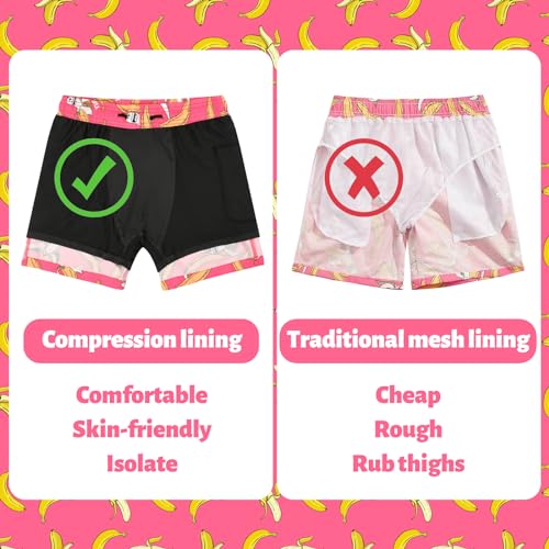 Mens Swim Trunks with Compression Liner and Pocket Stretch Beach Shorts Quick Dry Board Shorts4