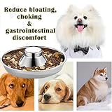 Nexboraque 2 Stück Edelstahl-Welpennäpfe – 25,4 cm Welpen-Futterspender Langsame Futternäpfe für mehrere Welpen – Futter- und Wassernapf für kleine Hunde, Katzen