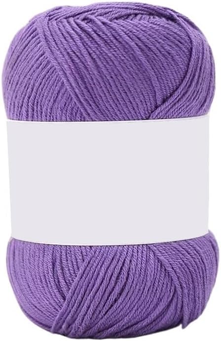 Cotton Yarn for Crocheting 5 Rolls 50g 3-Ply 1mm Craft Thread(9)