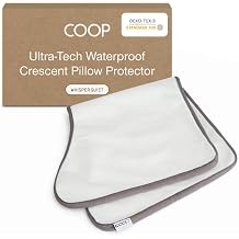 Coop Home Goods Ultra-Tech Waterproof Crescent Pillow Protector Zippered Covers for Crescent Pillows, King Size, Oeko-Tex Certified, Breathable, Machine Washable
