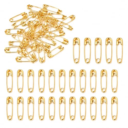 Image of Small Gold and Silver Plated Safety Pins for Saree Nappy Lock pin for Blanket Sweater Perfect for Clothes Craft Sewing Pinning Hijab pin for Women and Girls (X-Small, 48)