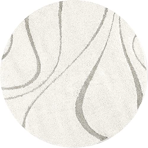 nuLOOM Carolyn Alfombra Moderna Shag Redonda 4' miniatura 4