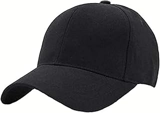 كاب قبعة البيسبول للجنسين 3 قطع أسود، مقاس موحد