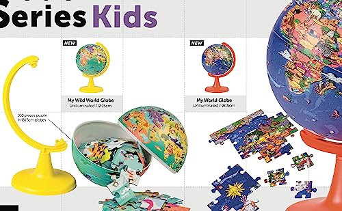 TOPGLOBE 15cm Großer Pädagogischer Globus Meine Wilde Welt“
