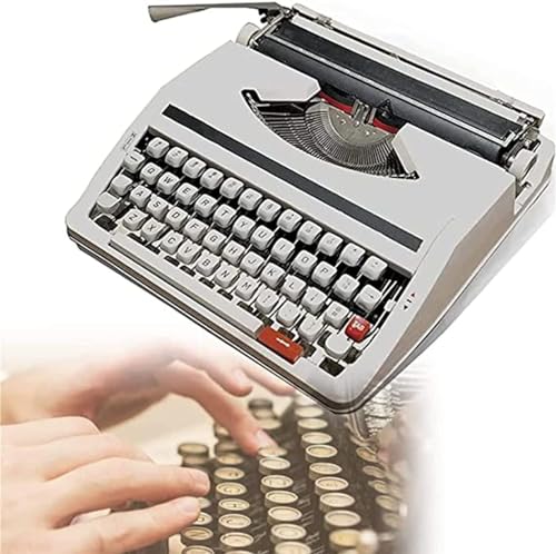 AZQOHMIS Máquina de Escribir Manual Antigua, Clásica, Nostálgica, Portátil, Retro, para Notas, Cartas o Escritura Creativa, Regalo Literario para Escritores.