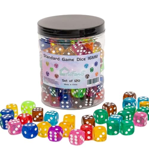 Lot De 12 U00e9crous Blancs U00e0 6 Faces 16 Mm Avec Coins Arrondis Dice Game D6 Pour Jeux De Table, Jeu RPG, Du00e9s D&D, Jeux Mathu00e9matiques Pour