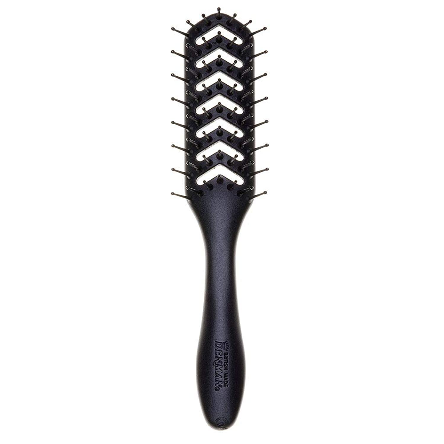 D200T Hyflex Vent Brush Black | Fast Blow Drying & Detangling Brush for All Hair Types | 1 Pc