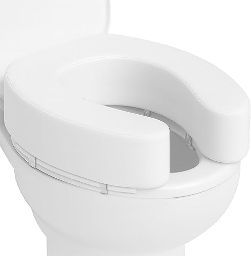 Vista 12 de Vive - Asiento elevador para inodoro con cojín para personas mayores - Ajuste universal - Asiento elevado para inodoro con espuma de alta densidad