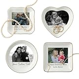 Personalised Photo Jewellery Dish | Ceramic Decorative Trinket Trays with Gold Rim | Anniversary, Mother's Day, Birthday Gift for Women, Mum, Wife, Sister, Best Friends, Bridesmaid