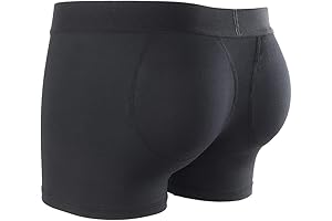 Men's Butt Padded Underwear Breathable Microfiber Modal Trunks