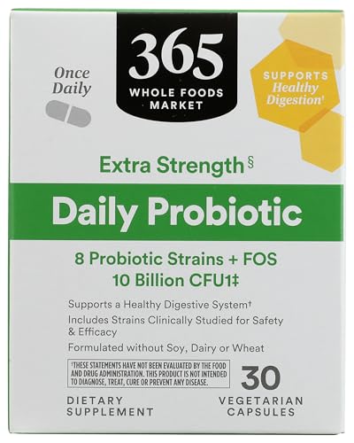 365 by Whole Foods Market, Extra Strength Daily Probiotic 10 billion CFU, 30 ct