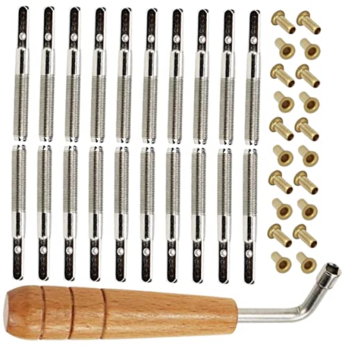 Totority 1 Set Lyre Harp Pegs Durable Replacement Tuning Pegs with Nails Wrench Professional Accessories for Lyre Harp Players Smooth Finish for Easy Tuning Elegant Design