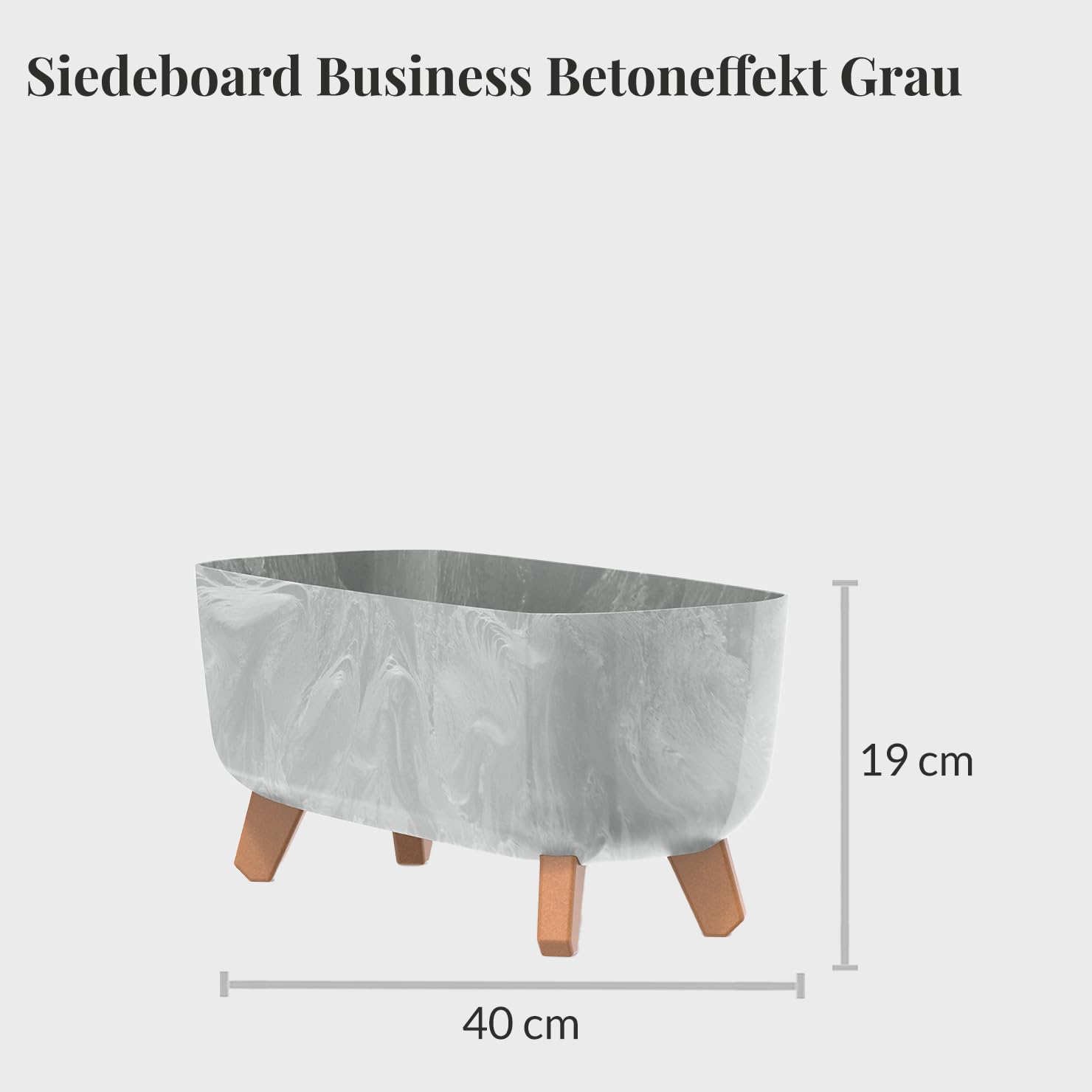 Hydro Büropflanzen Set Sideboard Betonoptik Grau Sansevieria