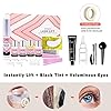 Lash Lift and Black Kit, Professional Eyelash Perm Kit and Black Eyelash & Eyebrow Set 3 in 1, Quick Lifting & Voluminous Coloring with Complete Tools Christmas Gifts for Women Salon Grade Home DIY